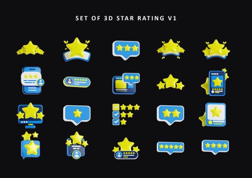 Set of 3D Star Rating V1 - Image 2