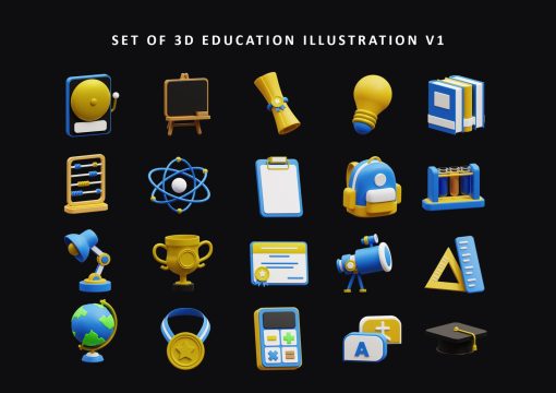 Set of 3D Education Illustration V1 - Image 2