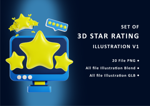 Set of 3D Star Rating V1