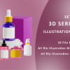Set of 3D Serum Illustration V2
