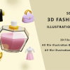 Set of 3D Fashion Illustration V1