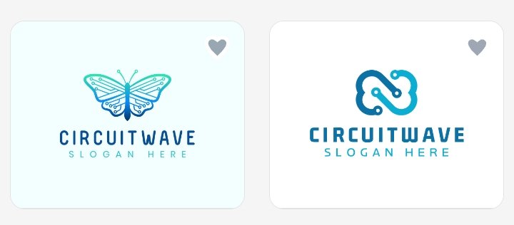 14. Create a tech startup logomark featuring a stylized circuit board pattern, blue gradients, and sharp edges.