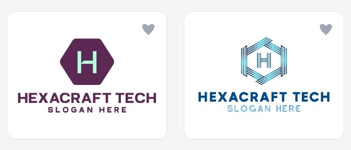 16. Craft a minimal tech logo using hexagonal shapes, metallic tones, and a digital interface vibe.