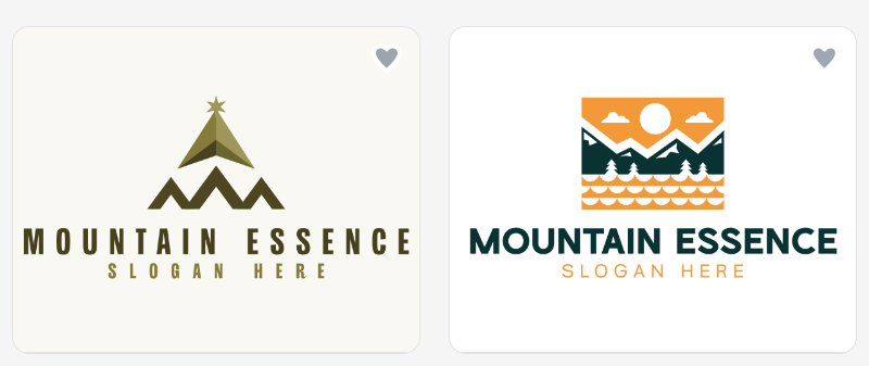 2. Create a simple abstract mountain logo, soft neutral colors, flat design, vector format.