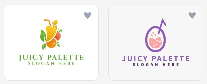 24. Build a natural juice brand logo with a fruit illustration, watercolor effect, and simple looking font.