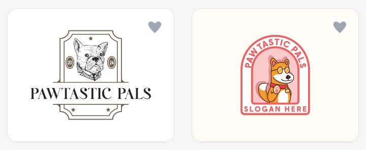 29. Craft a fun pet brand logo emblem with cartoon-style animal faces, vibrant colors, and chunky type.