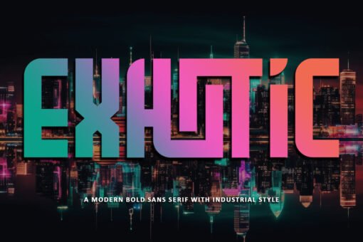 Exhotic - Industrial Bold Sans Serif Display Font