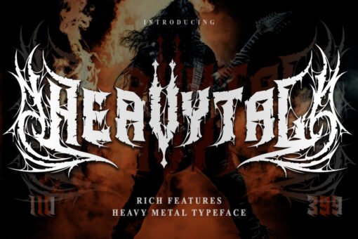 Heavytal - Heavy Metal Font