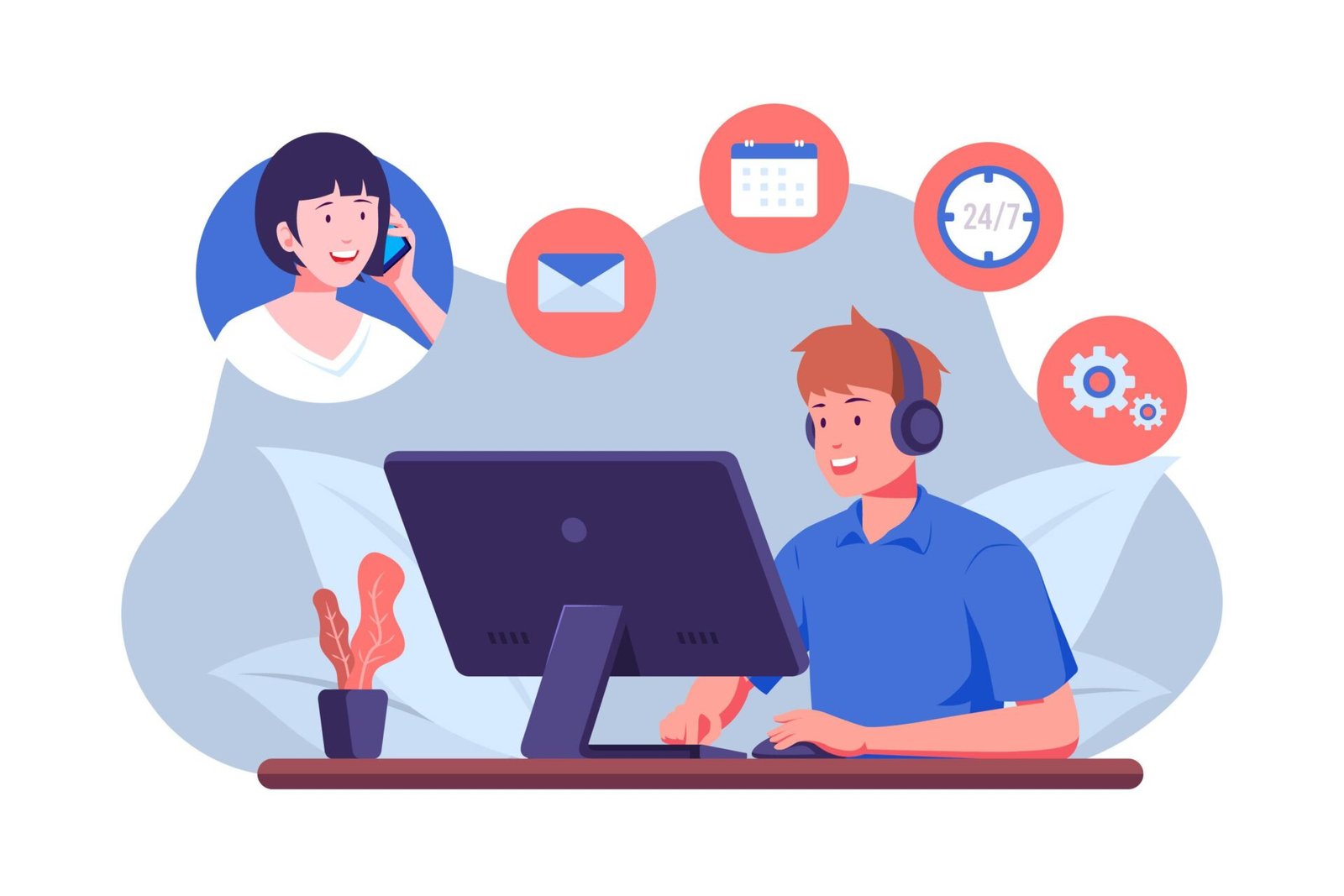 Virtual Assistant illustration