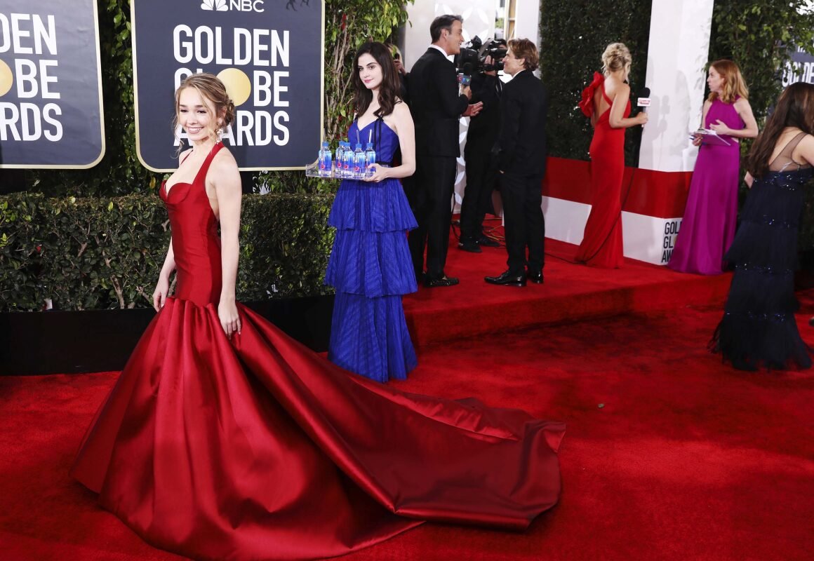Fiji Water girl doing photobombing