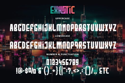 Exhotic - Industrial Bold Sans Serif Display Font - Image 9