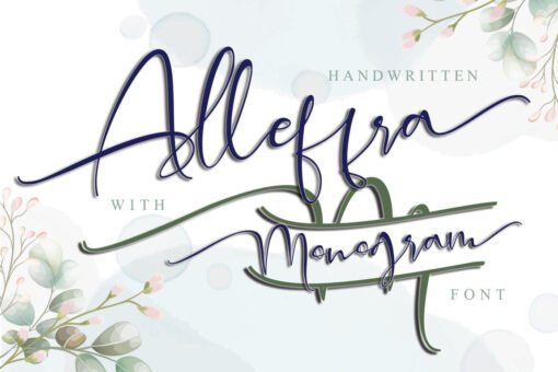 Alleffra – Modern Handwritten Monogram Font