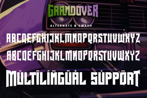 Grandover – Bold Urban Display Font for Gaming & Street Design - Image 9