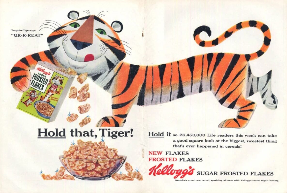 Tony the Tiger mascot logo example (www.ebay.com)