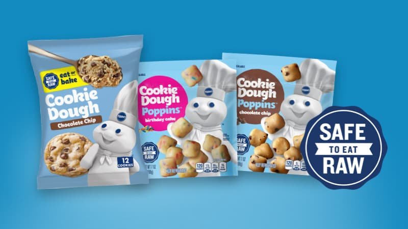 Pillsbury Doughboy mascot logo examples in products (www.pillsbury.com)