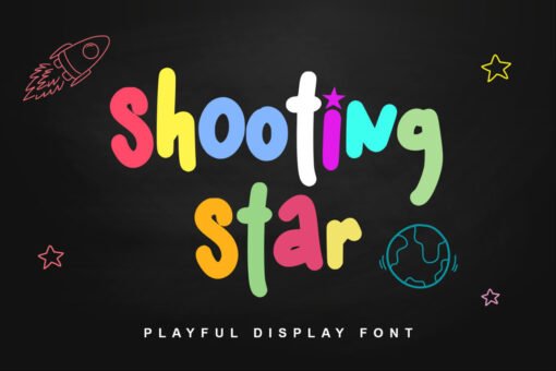 Shooting Star – Playful Display Font for Kids, School, and Fun Designs
