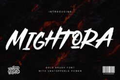 Mightora – Bold Brush Font for Powerful and Dynamic Designs