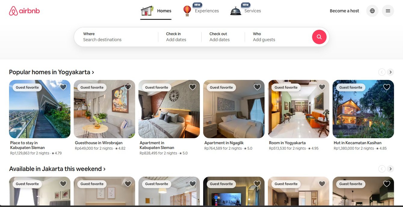 Airbnb interface | Source: Airbnb