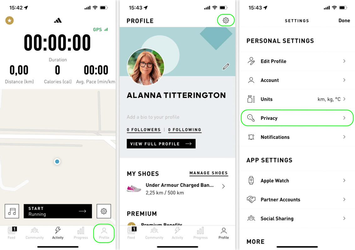 Adidas Runtastic app tracking running progress (Source: Kaspersky.com)