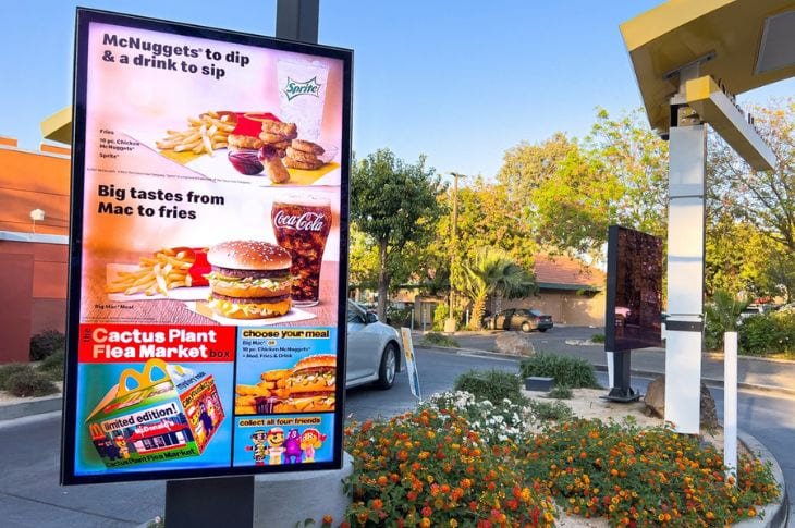 McDonald’s digital menu board | Source: Rise Vision