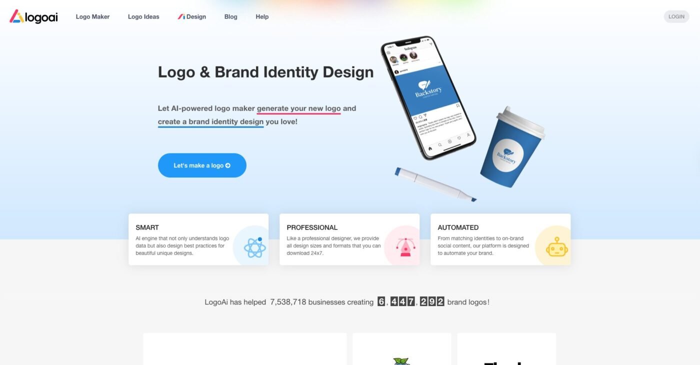  Logo AI’s website interface | Source: Logoai