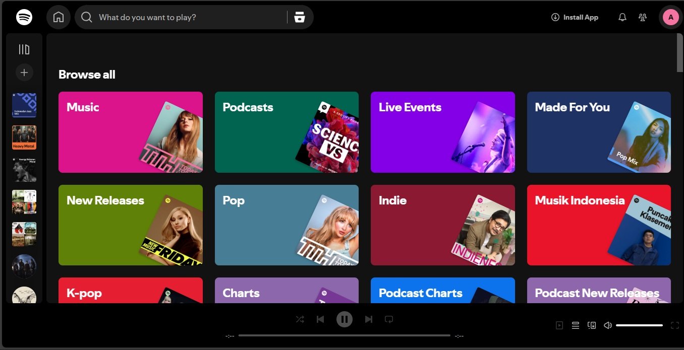 Spotify interface design | Source: Spotify