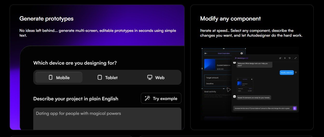 Uizard AI design example | Source: Uizard