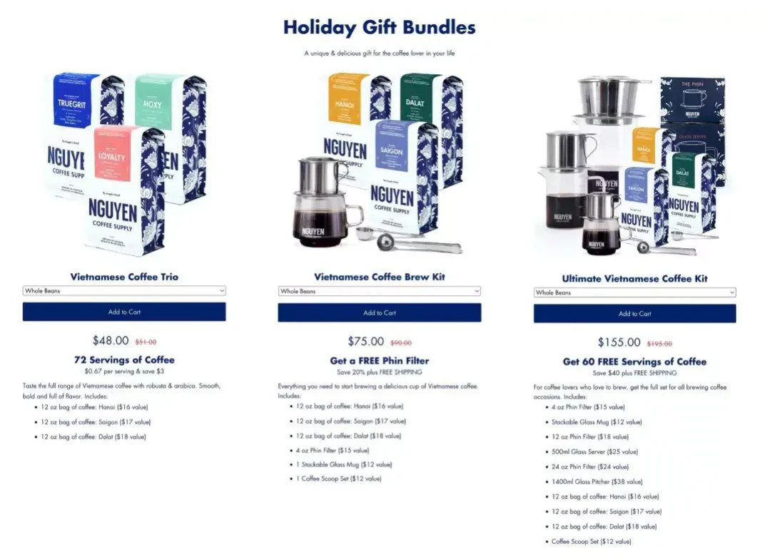 Gift box bundle with top products of the brand | Source: Shopify