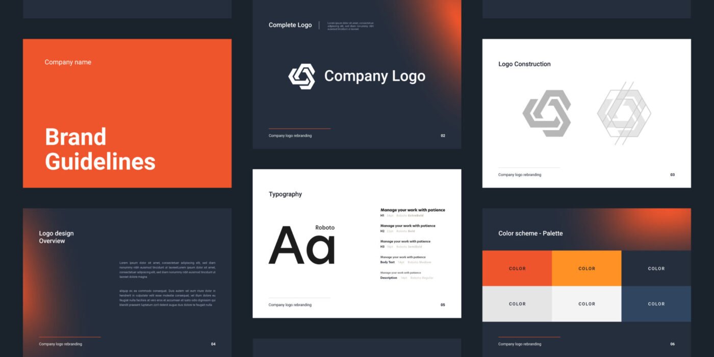 Brand manual design example