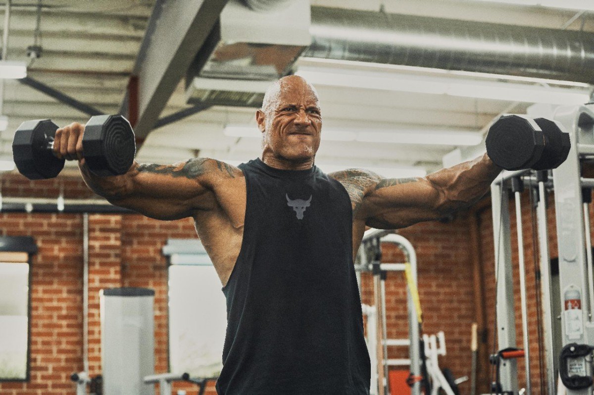 Dwayne Johnson wearing Under Armour (Source: underarmour.com)