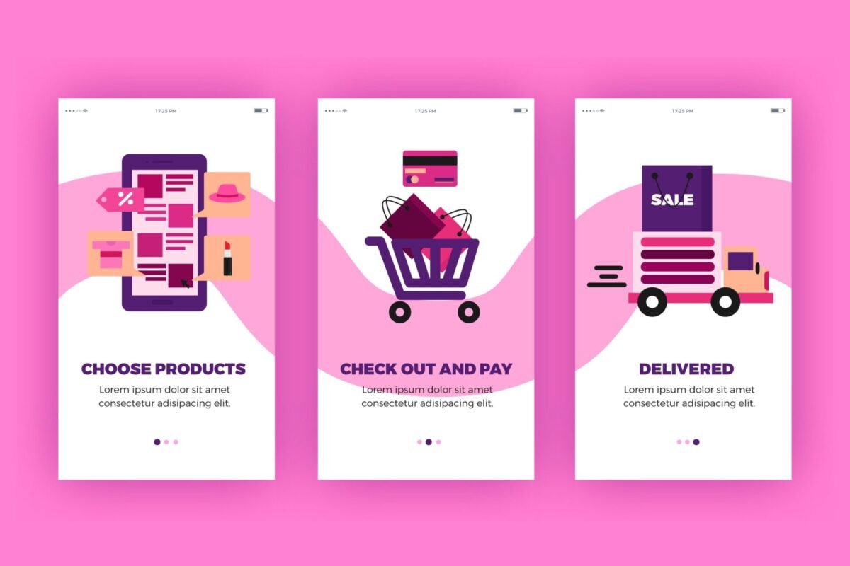Mobile phone screen showing easy checkout