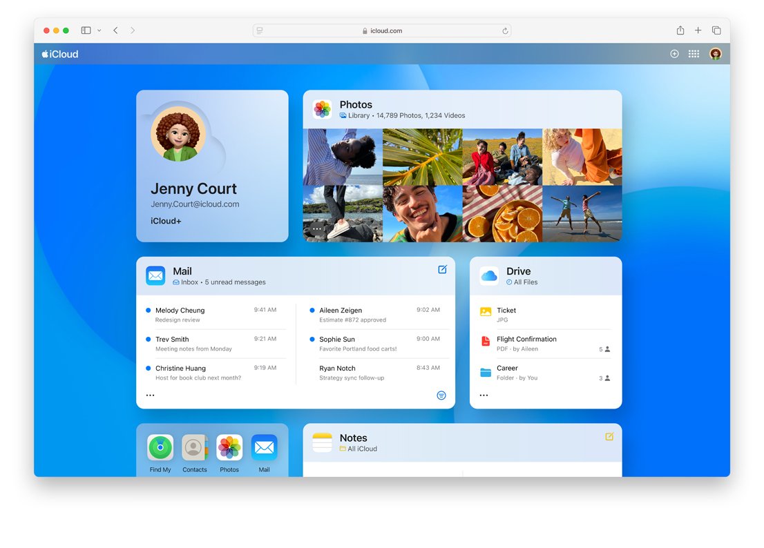 Apple iCloud application display | Source: apple.com 