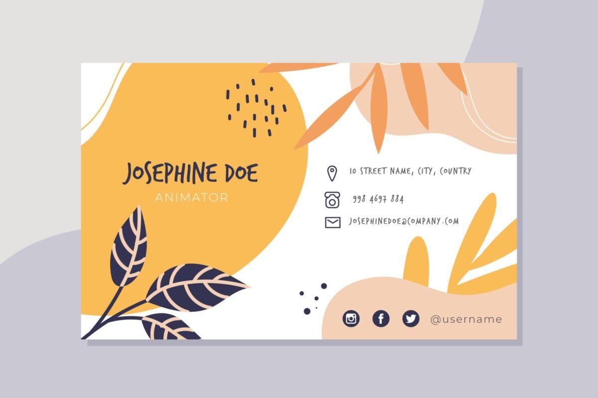 Extra visual elements in a business card (Source: Freepik)