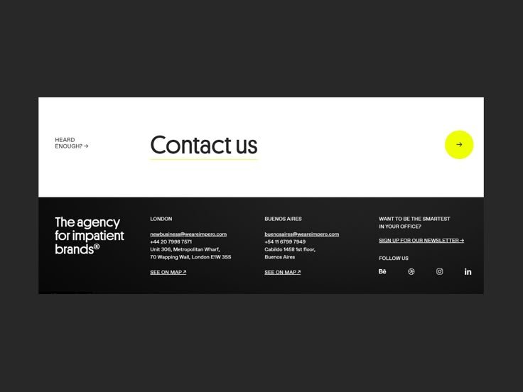 Contact information in website footer | Source: Pinterest – Morgan Gale