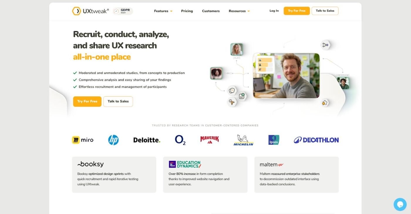 UXtweak usability testing platform | Source: UXtweak
