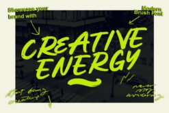 Creative Energy – Modern Brush Font with Dynamic Strokes for Bold Branding & Digital Design
