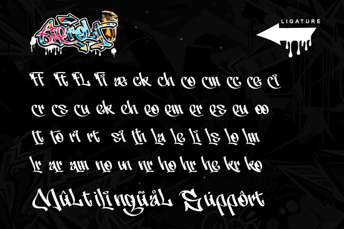 Aerolt – Bold Graffiti Font with Urban Street Style for Branding, Apparel & Digital Design - Image 12