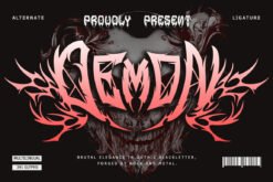 Demon Crown – Dark Gothic Blackletter Font