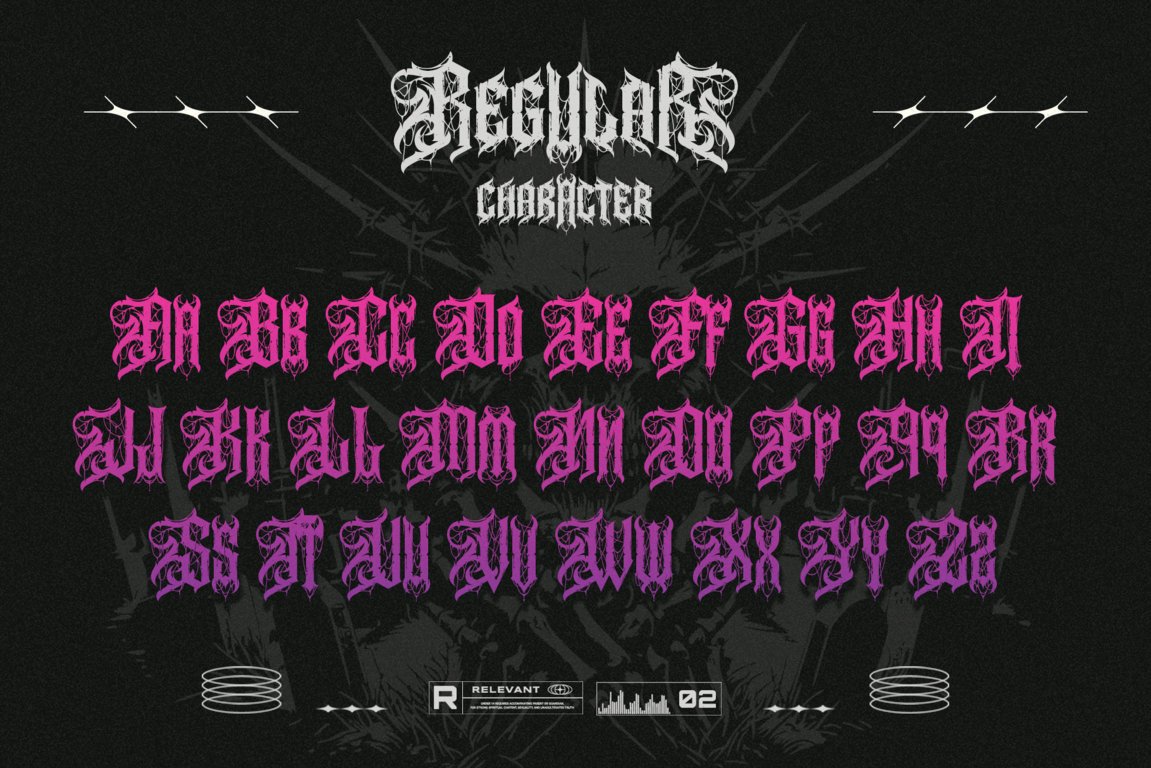 Noctyrr Heavy Metal Gothic Font - Image 10