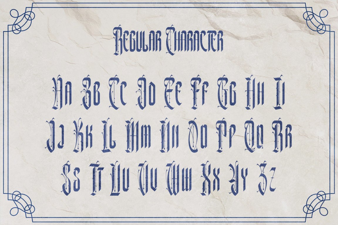 Xerathos Gothic Blackletter Medieval Font - Image 10