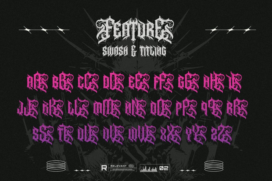 Noctyrr Heavy Metal Gothic Font - Image 11