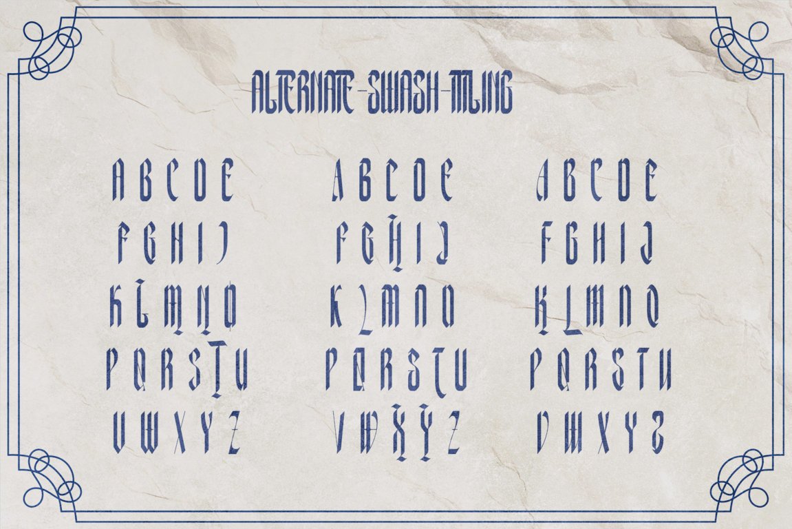 Xerathos Gothic Blackletter Medieval Font - Image 11