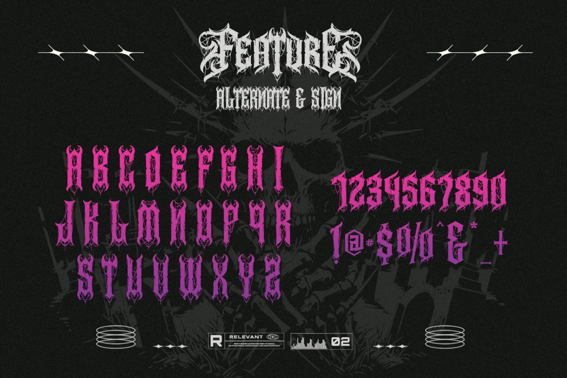 Noctyrr Heavy Metal Gothic Font - Image 12