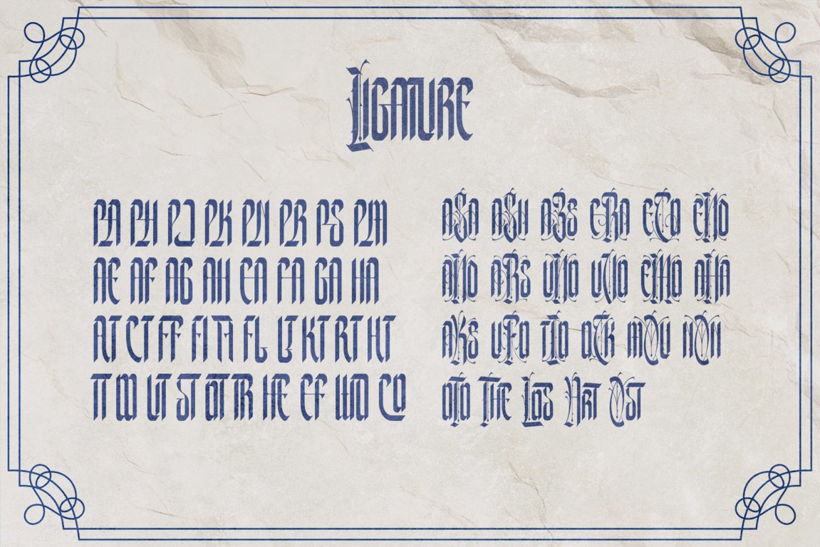 Xerathos Gothic Blackletter Medieval Font - Image 12