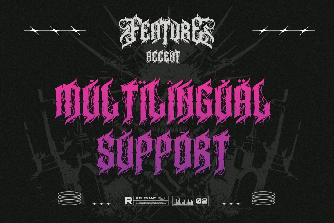 Noctyrr Heavy Metal Gothic Font - Image 14