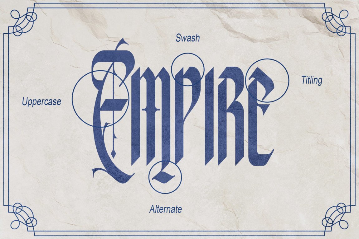 Xerathos Gothic Blackletter Medieval Font - Image 14