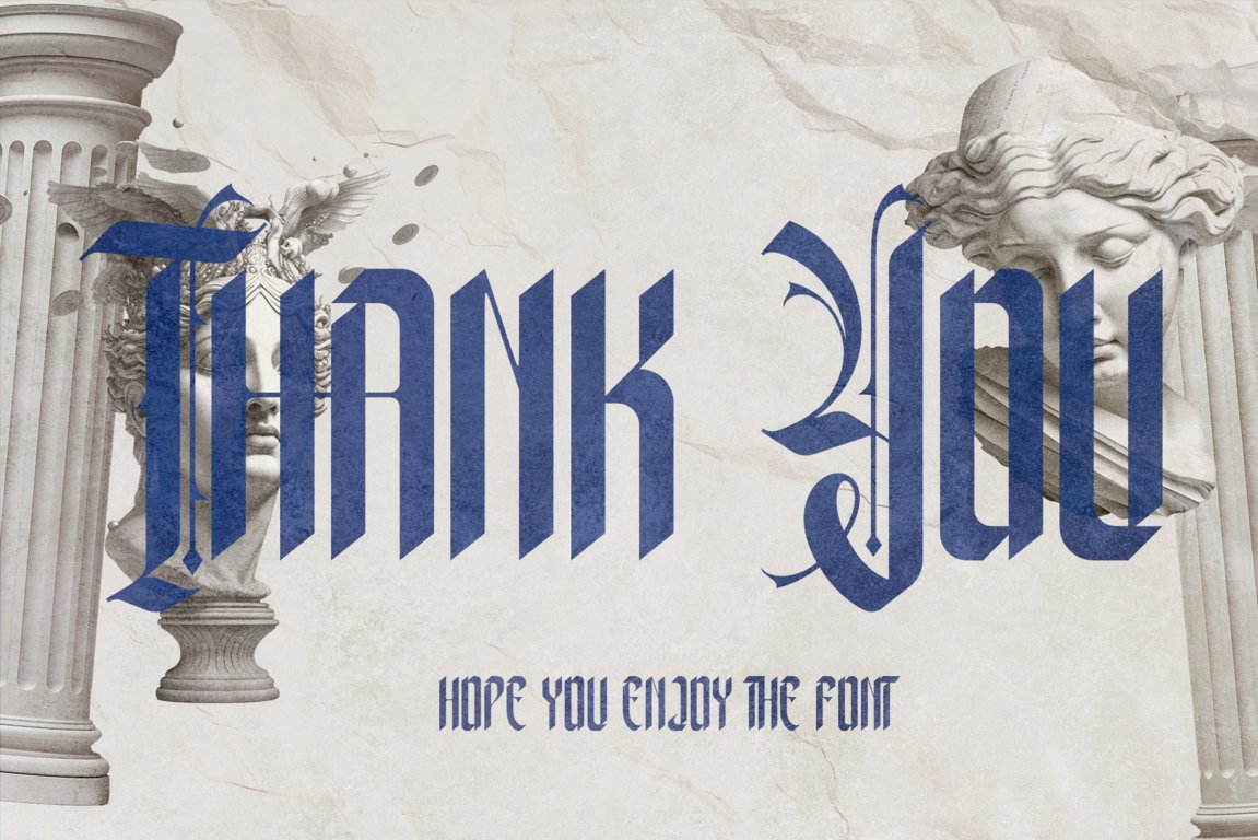 Xerathos Gothic Blackletter Medieval Font - Image 15