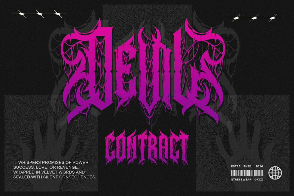 Noctyrr Heavy Metal Gothic Font - Image 3