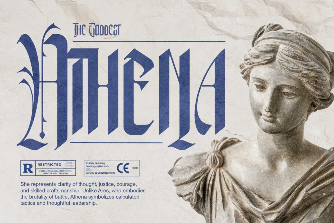 Xerathos Gothic Blackletter Medieval Font - Image 3