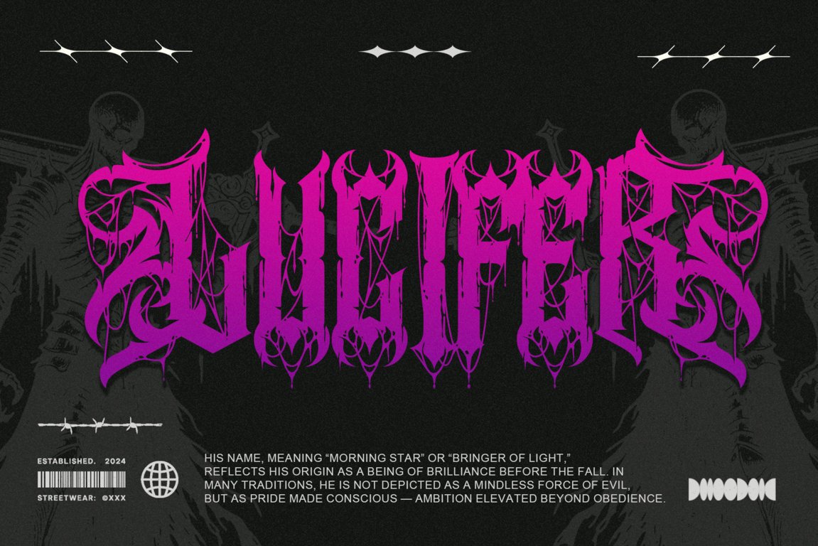 Noctyrr Heavy Metal Gothic Font - Image 7
